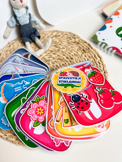 "Spalvotieji stiklainiai" lavinamoji knygelė