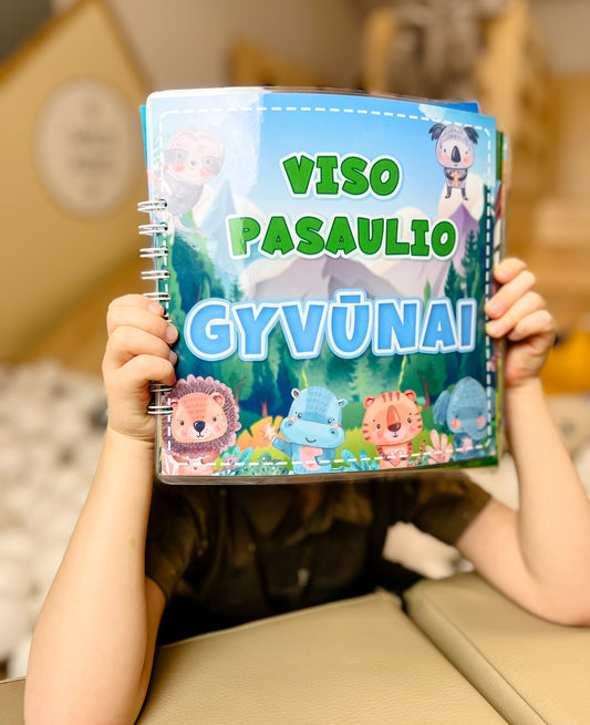 "Viso pasaulio gyvūnai" lavinamoji knygelė