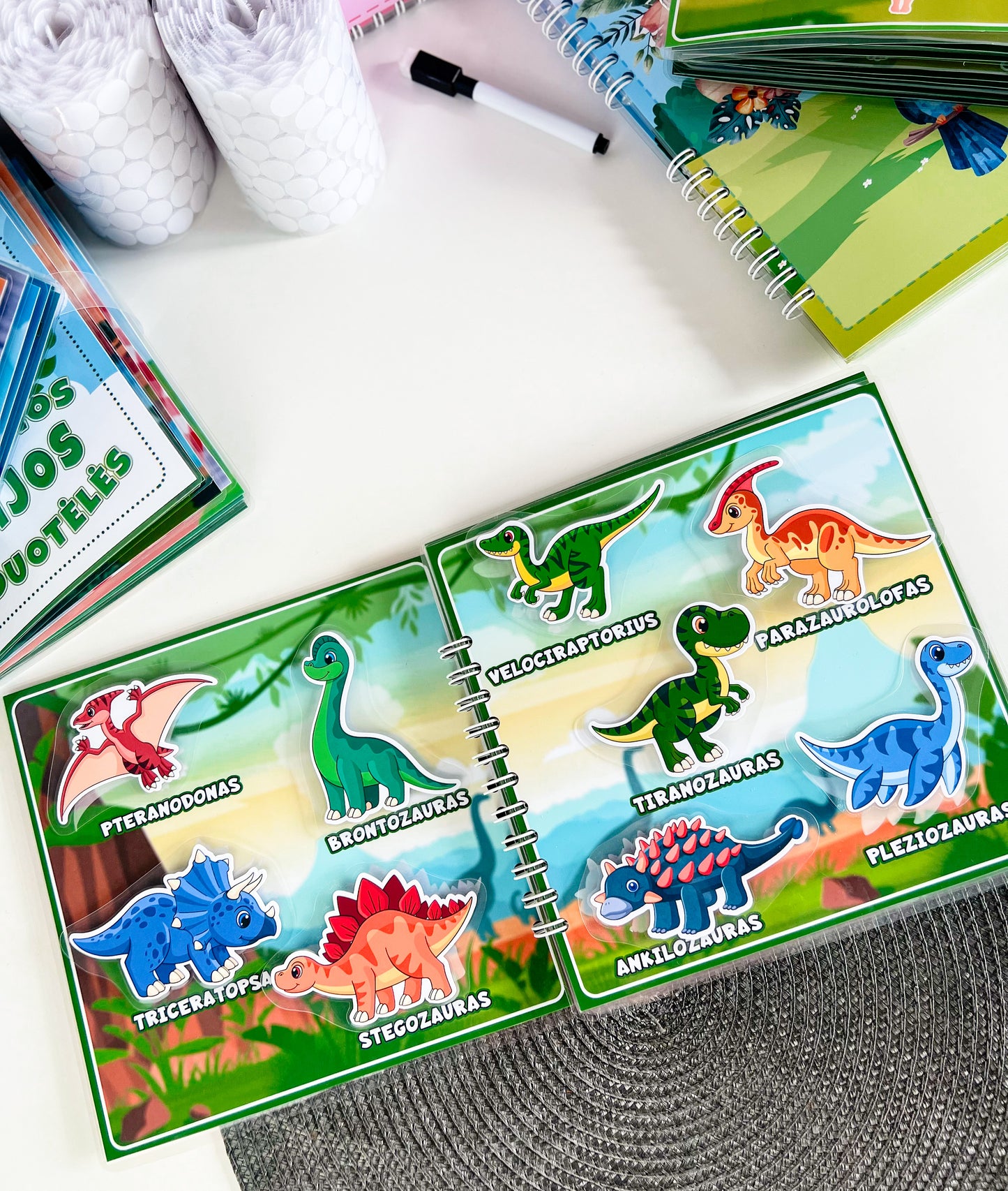 "Dinozaurai" lavinamoji knygelė