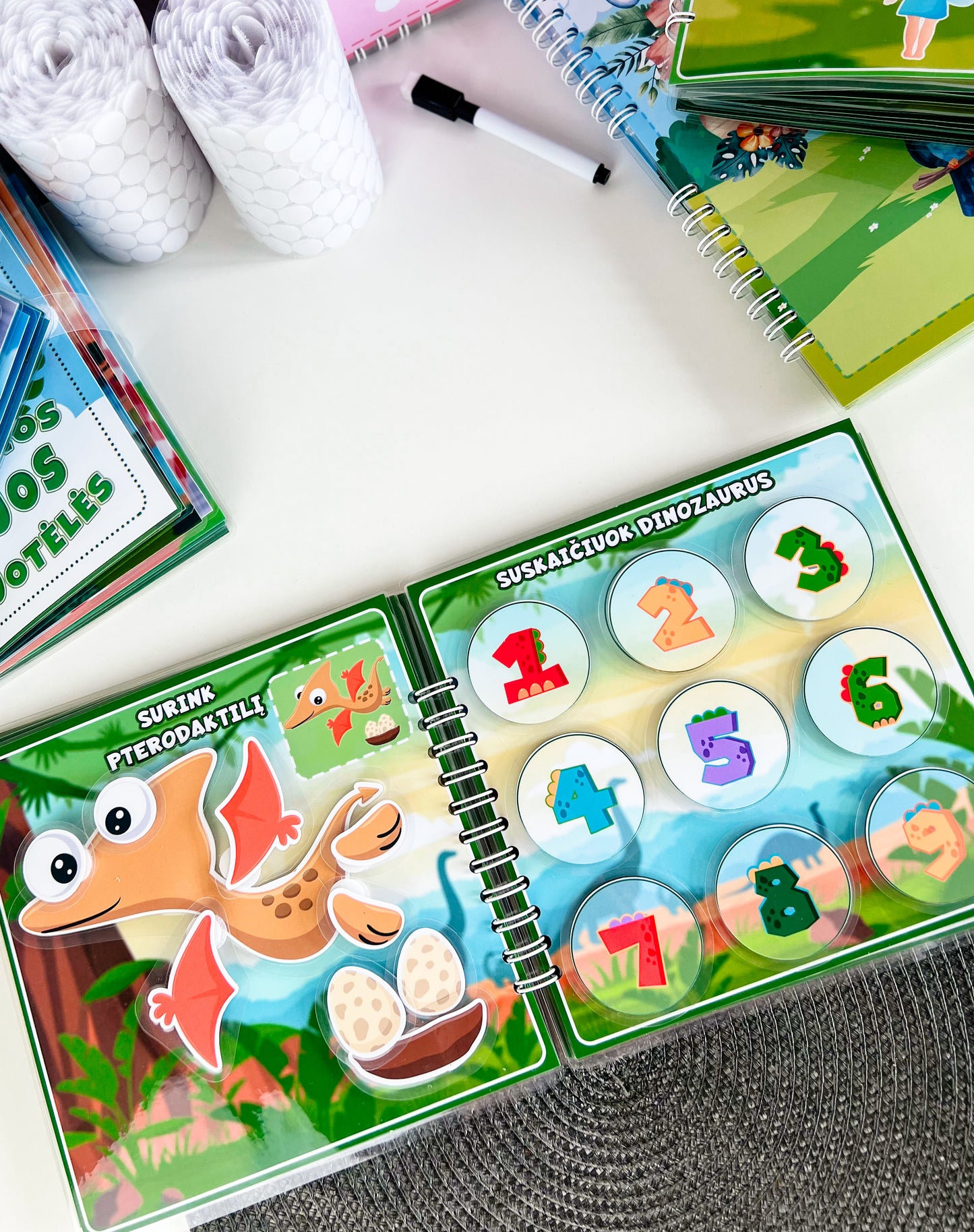"Dinozaurai" lavinamoji knygelė