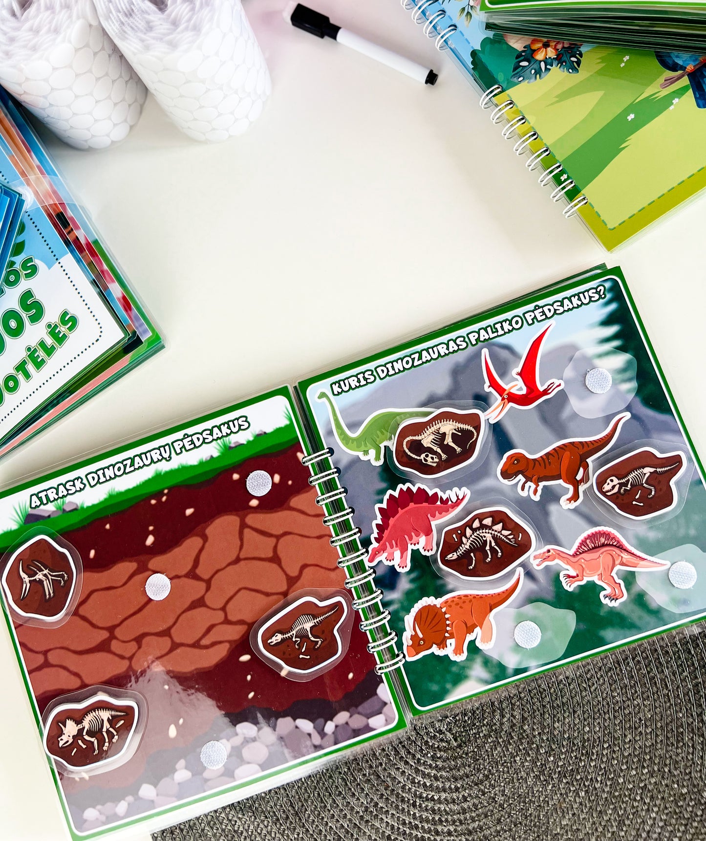 "Dinozaurai" lavinamoji knygelė